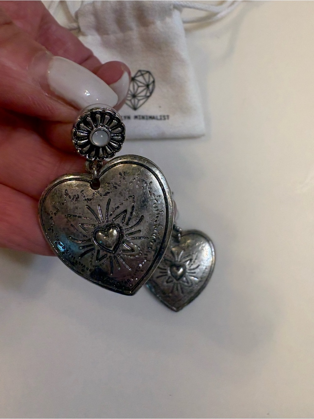 Silver Heart Earrings